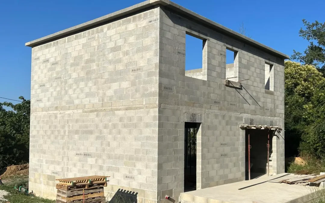 Maison en cours de construction à Aix-en-Provence