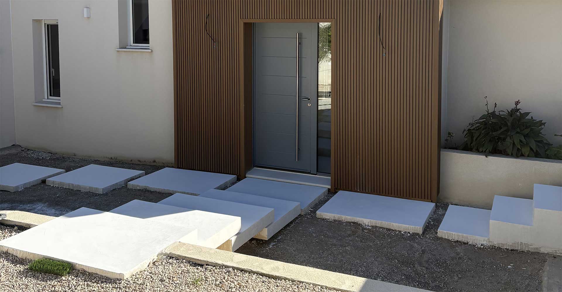 Terrasse maçonnée à Gréasque