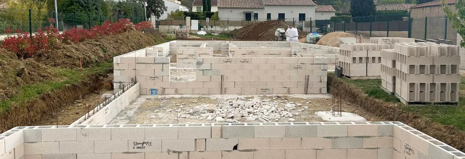 Projet d'une maison encours de construction à Aix-en-Provence