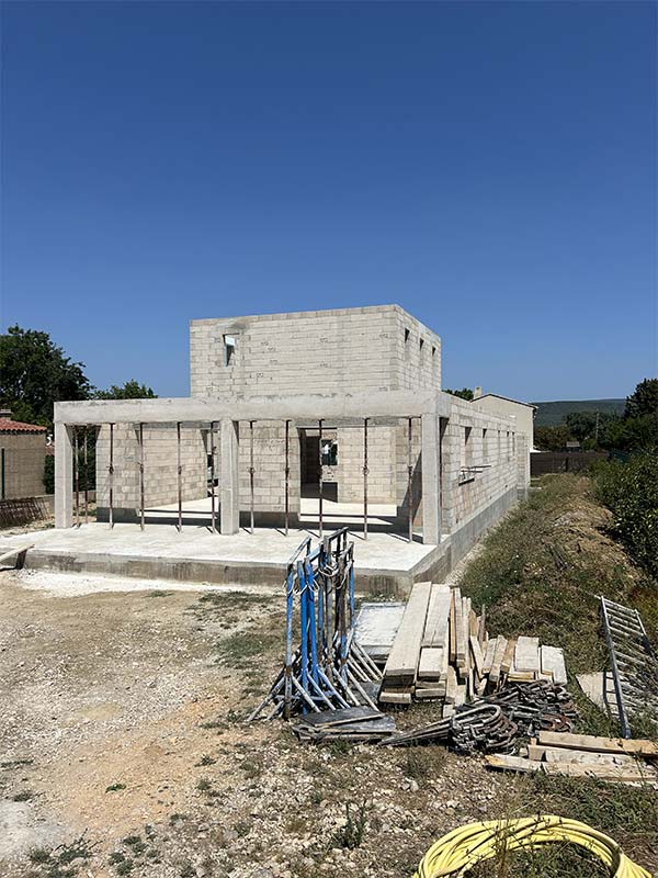 Villa en construction à Nans-les-Pins